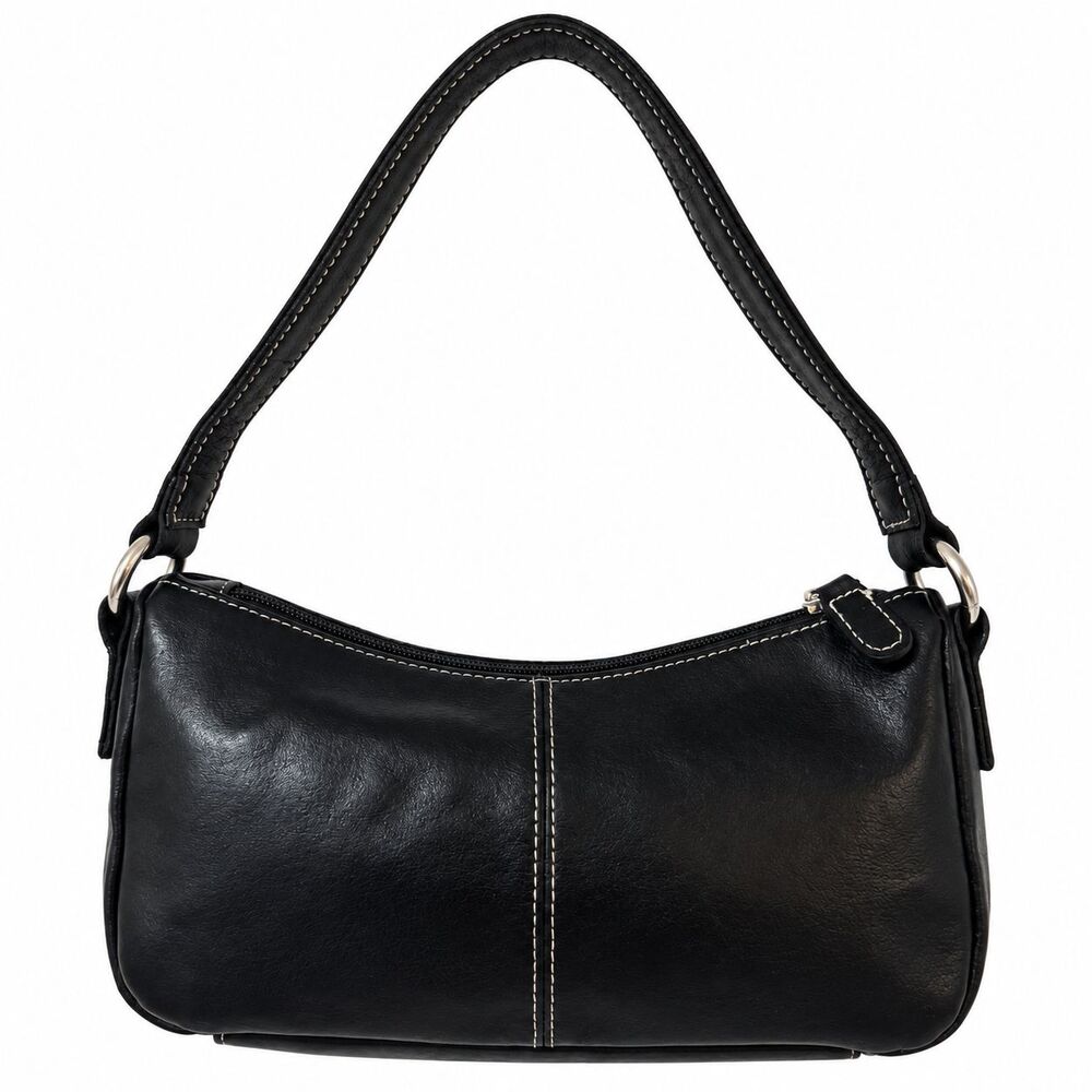 Vintage Y2K Wilsons Leather Maxima Black Baguette Shoulder Bag